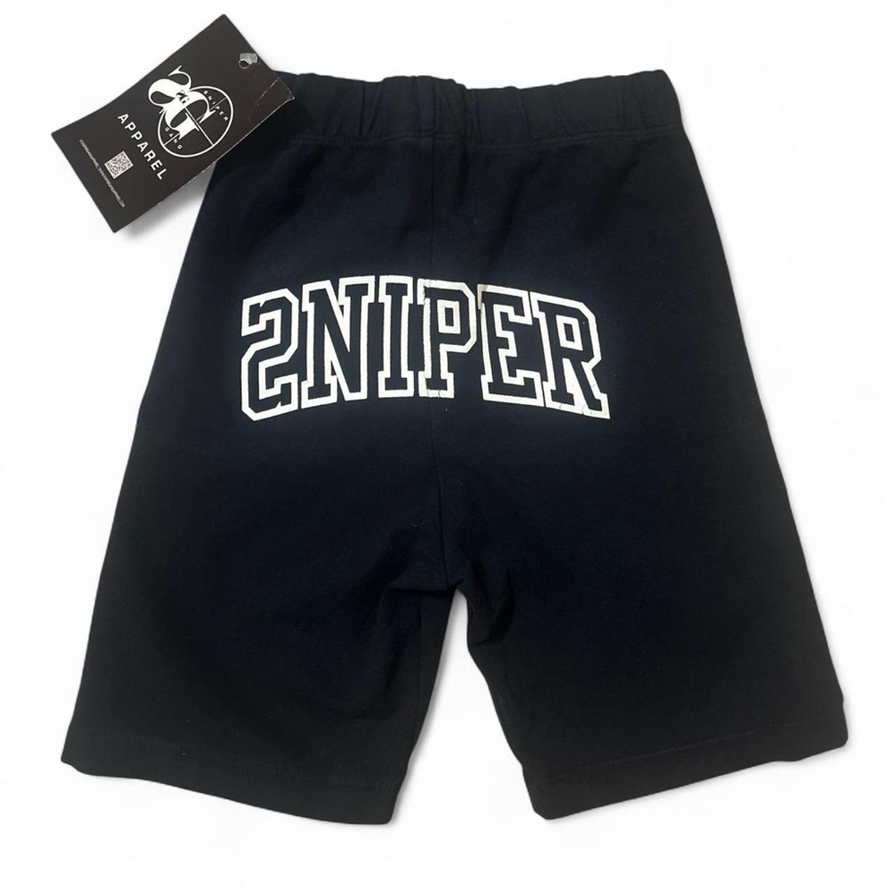 Navy Blue Sniper Gang Biker Shorts (NWT)